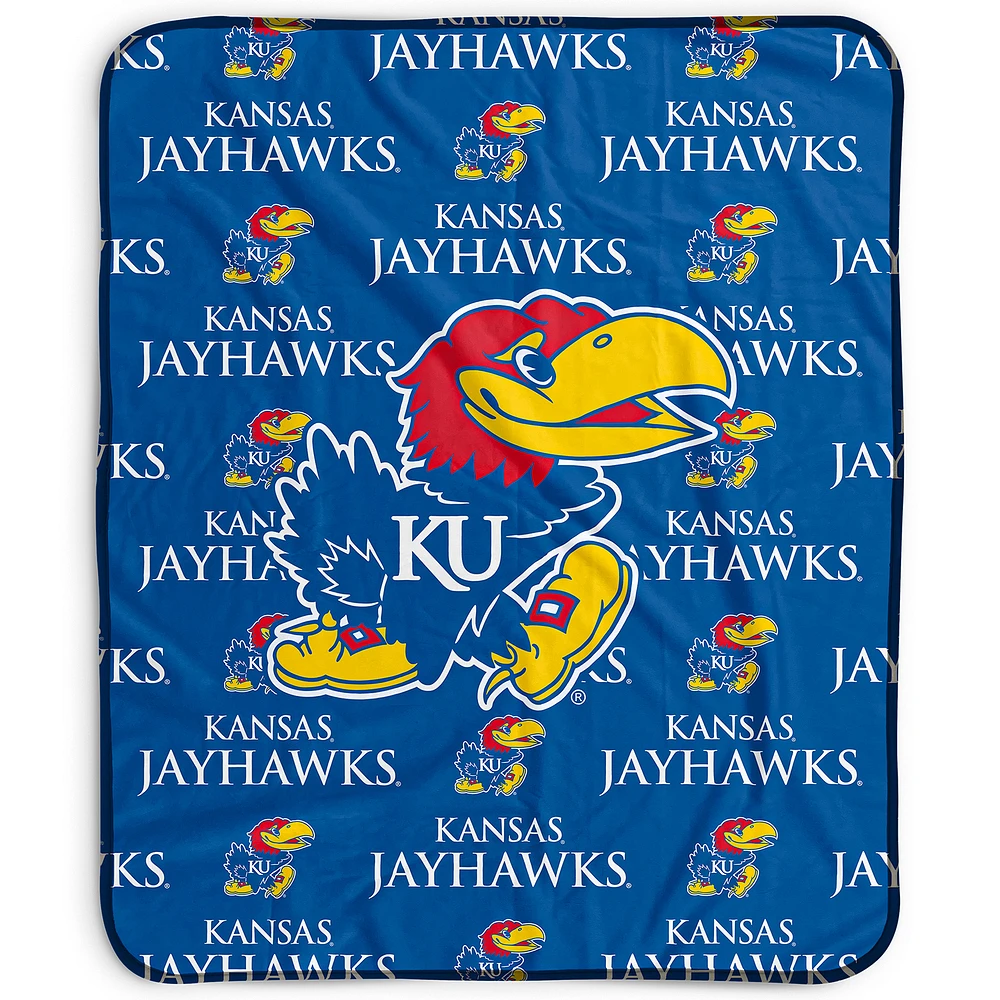 Pegasus Kansas Jayhawks 50" x 60" Repeat Wordmark Fleece Blanket