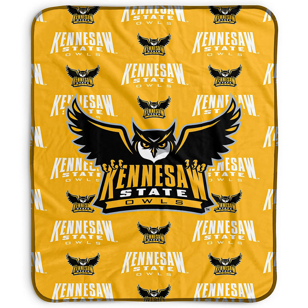 Pegasus Kennesaw State Owls 50" x 60" Repeat Wordmark Fleece Blanket