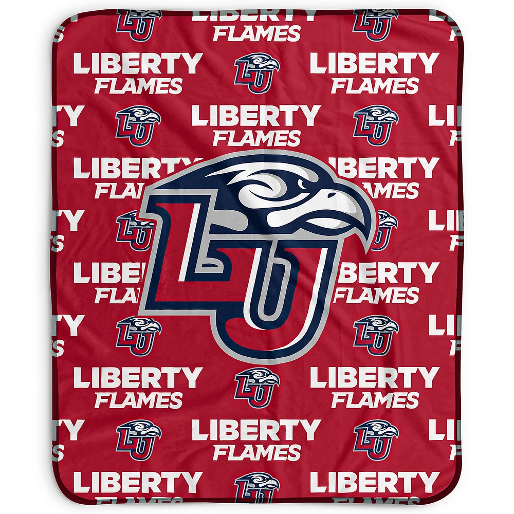 Pegasus Liberty Flames 50" x 60" Repeat Wordmark Fleece Blanket