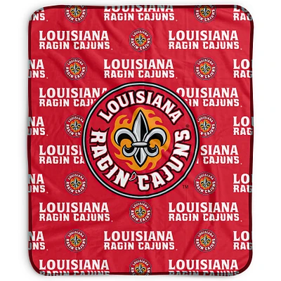 Pegasus Louisiana Ragin' Cajuns 50" x 60" Repeat Wordmark Fleece Blanket
