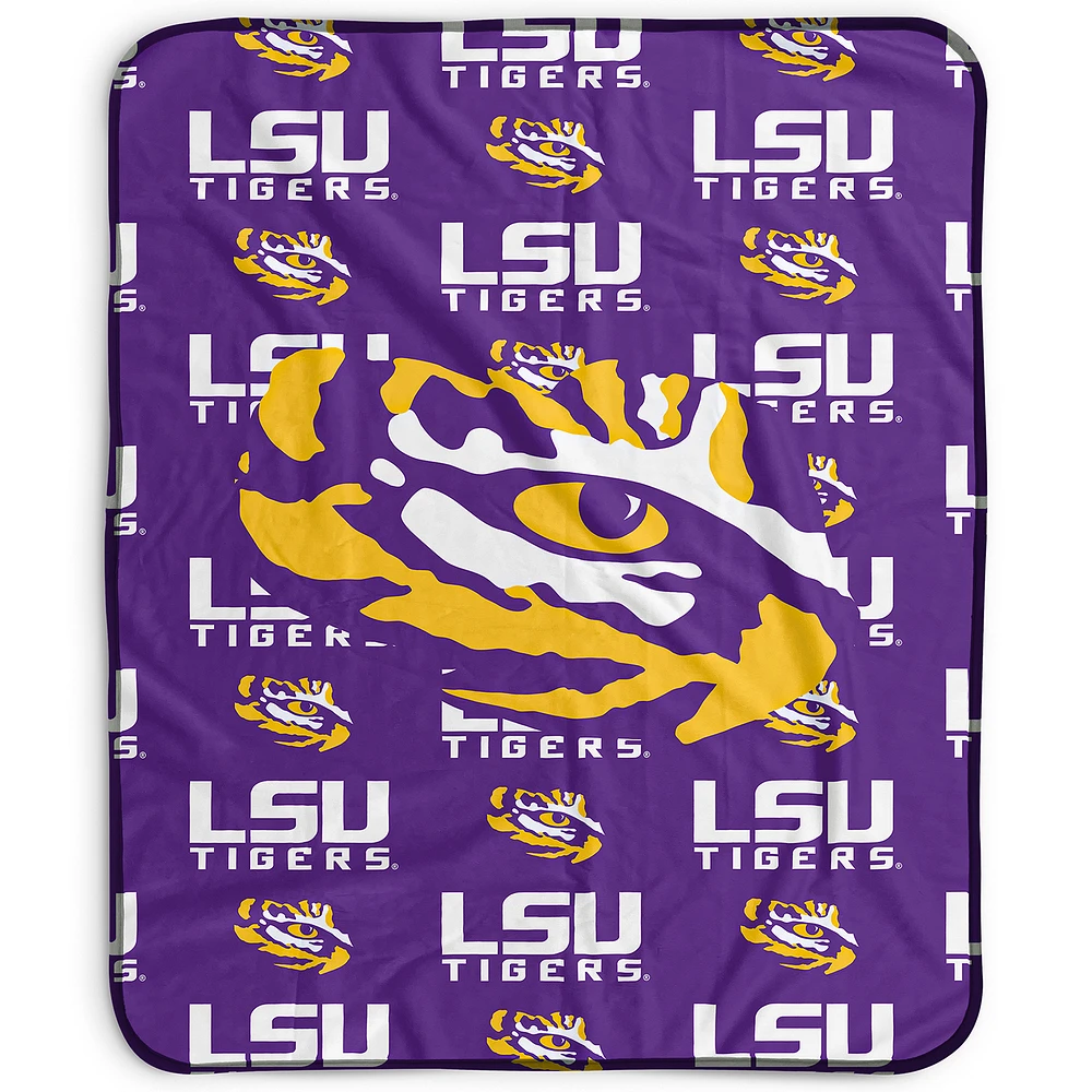 Pegasus LSU Tigers 50" x 60" Repeat Wordmark Fleece Blanket