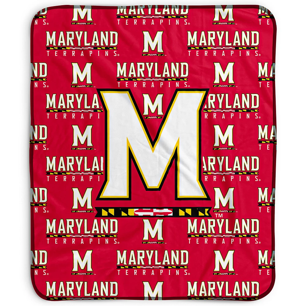 Pegasus Maryland Terrapins 50" x 60" Repeat Wordmark Fleece Blanket