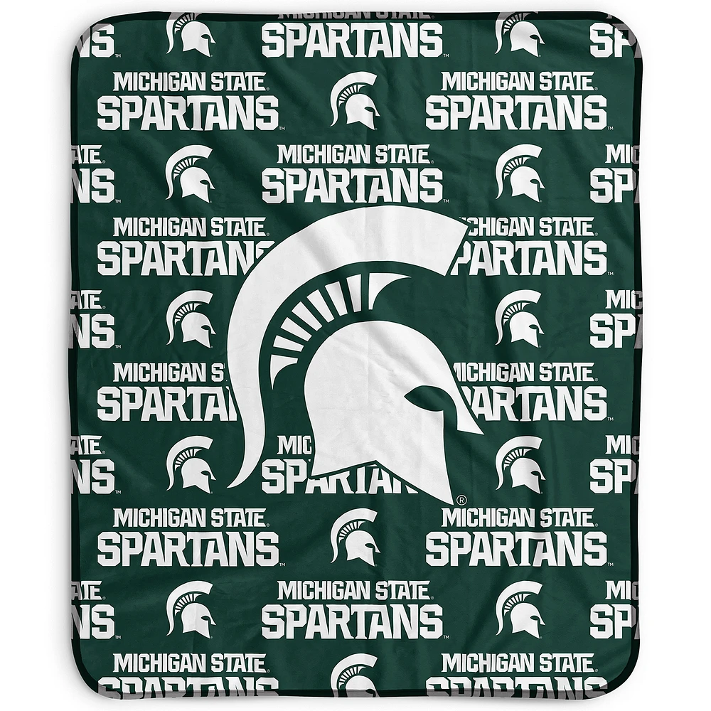 Pegasus Michigan State Spartans 50" x 60" Repeat Wordmark Fleece Blanket