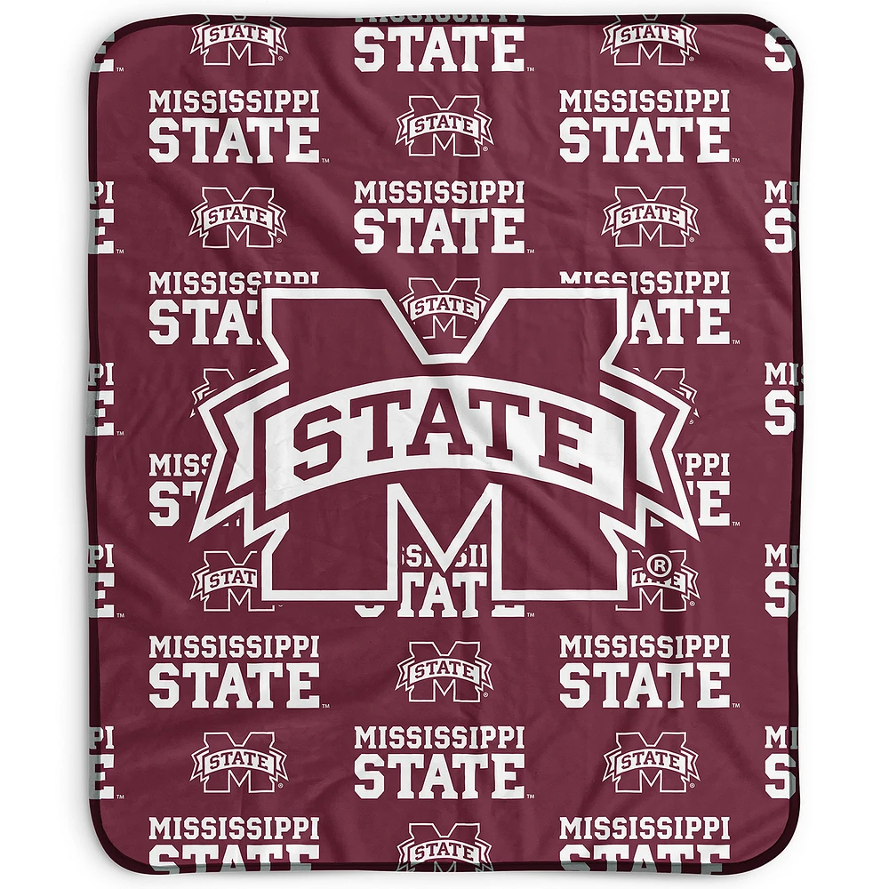 Pegasus Mississippi State Bulldogs 50" x 60" Repeat Wordmark Fleece Blanket