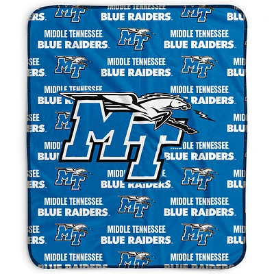 Pegasus Middle Tennessee State University Lightning 50" x 60" Repeat Wordmark Fleece Blanket