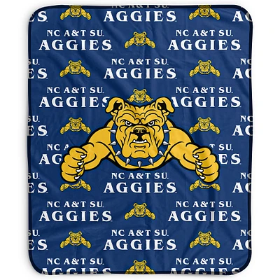 Pegasus North Carolina A&T Aggies 50" x 60" Repeat Wordmark Fleece Blanket