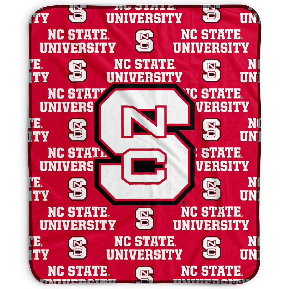 Pegasus NC State Wolfpack 50" x 60" Repeat Wordmark Fleece Blanket