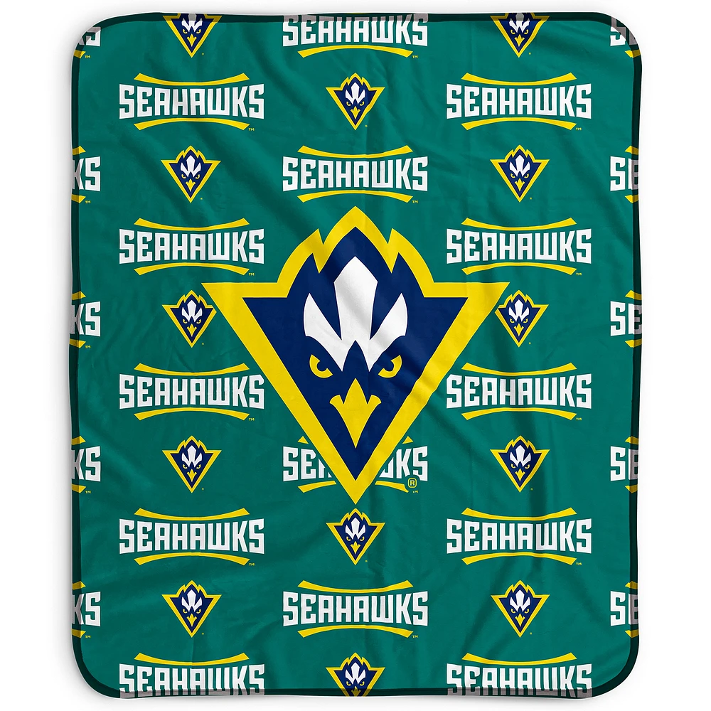 Pegasus UNC Wilmington Seahawks 50" x 60" Repeat Wordmark Fleece Blanket