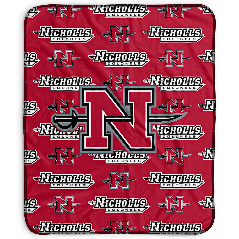 Pegasus Nicholls State Colonels 50" x 60" Repeat Wordmark Fleece Blanket