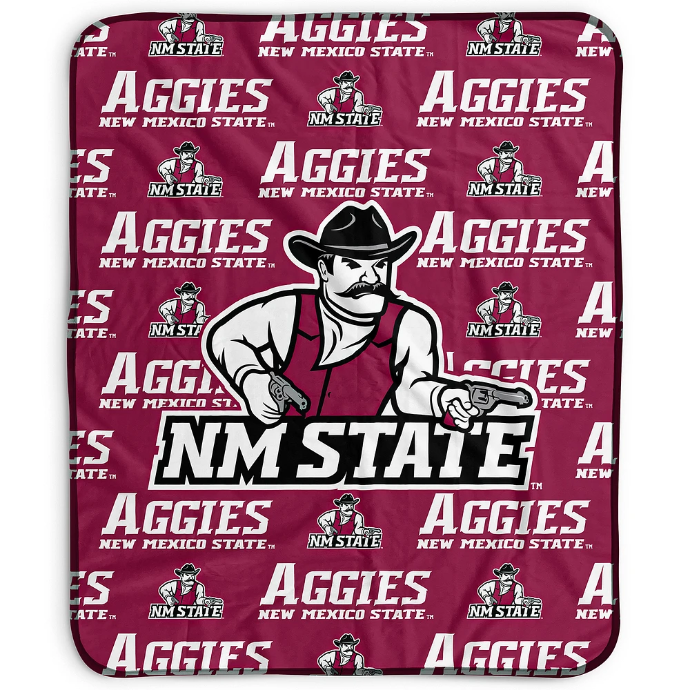 Pegasus New Mexico State Aggies 50" x 60" Repeat Wordmark Fleece Blanket