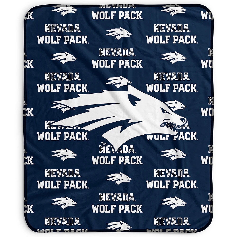 Pegasus Nevada Wolf Pack 50" x 60" Repeat Wordmark Fleece Blanket