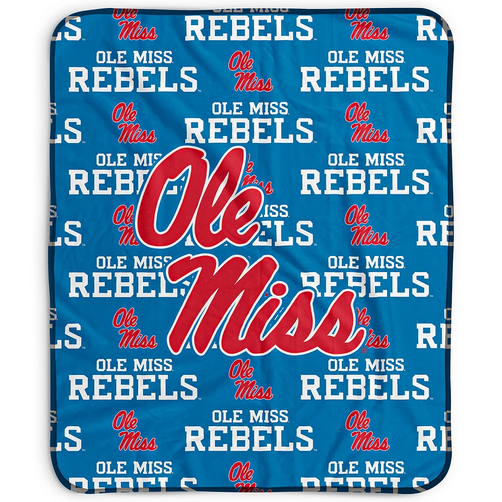 Pegasus Ole Miss Rebels 50" x 60" Repeat Wordmark Fleece Blanket