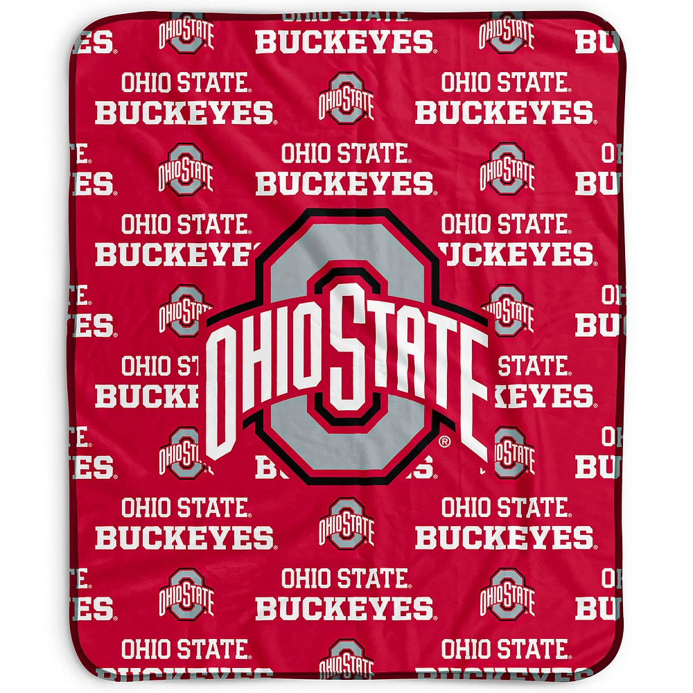 Pegasus Ohio State Buckeyes 50" x 60" Repeat Wordmark Fleece Blanket