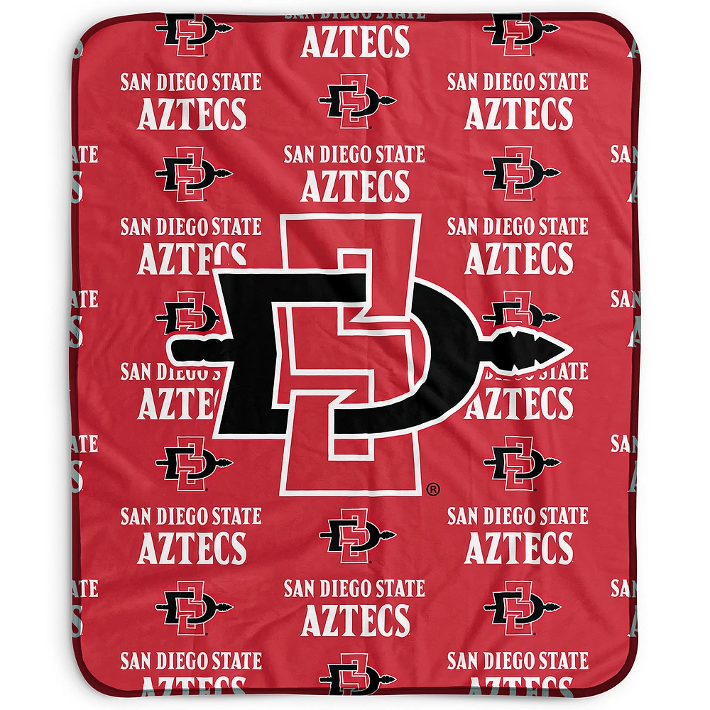 Pegasus San Diego State Aztecs 50" x 60" Repeat Wordmark Fleece Blanket