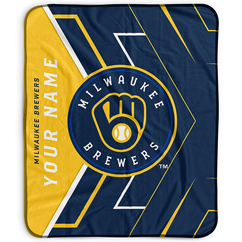 Pegasus Milwaukee Brewers 50" x 60" Arrow Personalized Fleece Blanket
