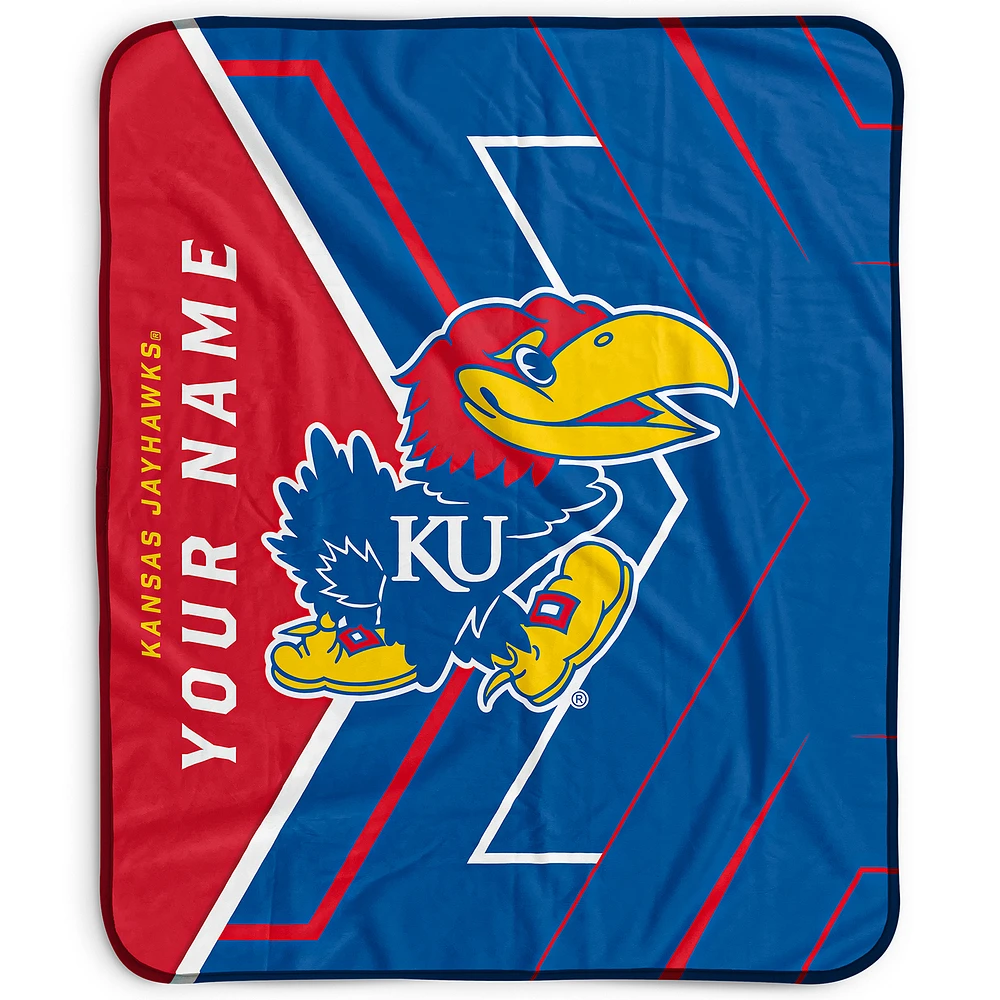 Pegasus Kansas Jayhawks 50" x 60" Arrow Personalized Fleece Blanket