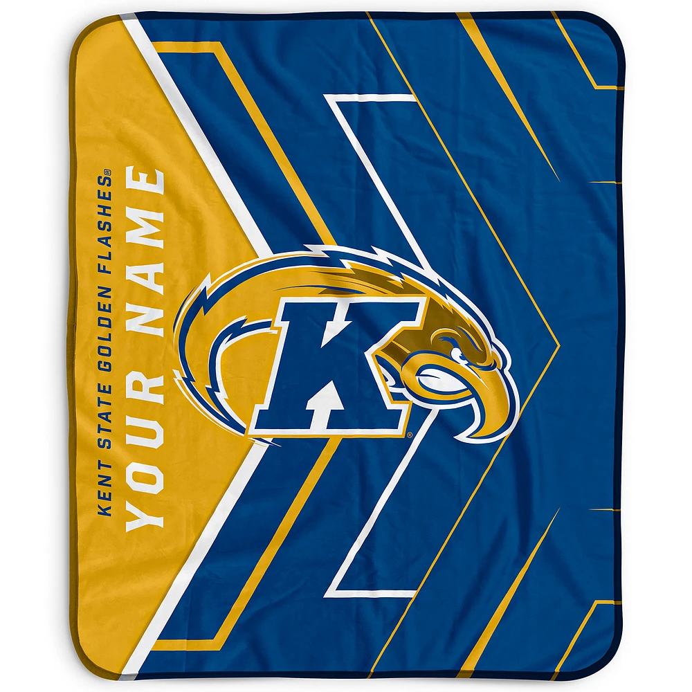 Pegasus Kent State Golden Flashes 50" x 60" Arrow Personalized Fleece Blanket