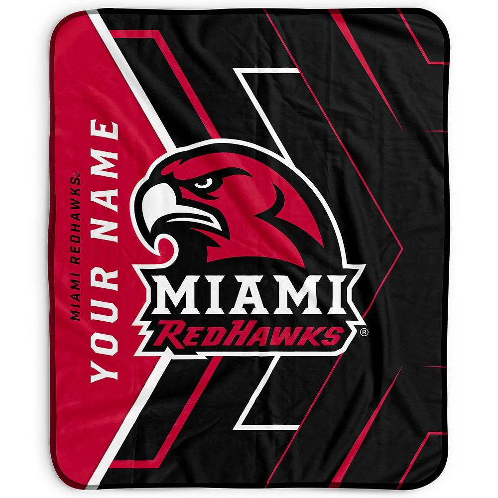Pegasus Miami University RedHawks 50" x 60" Arrow Personalized Fleece Blanket