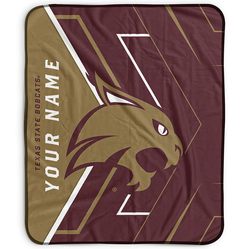 Pegasus Texas State Bobcats 50" x 60" Arrow Personalized Fleece Blanket