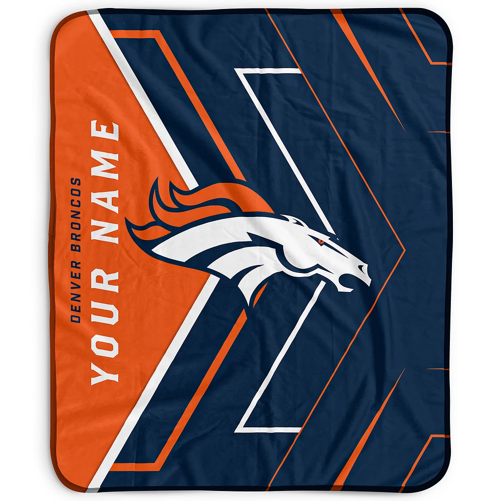 Pegasus Denver Broncos 50" x 60" Arrow Personalized Fleece Blanket
