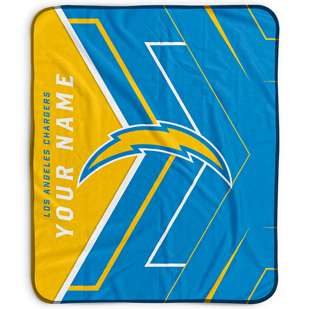Pegasus Los Angeles Chargers 50" x 60" Arrow Personalized Fleece Blanket