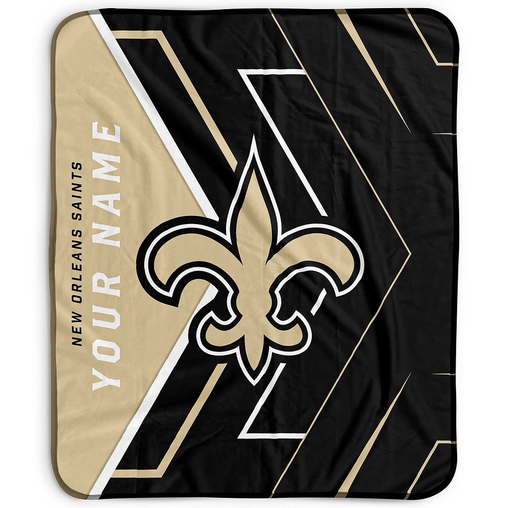 Pegasus New Orleans Saints 50" x 60" Arrow Personalized Fleece Blanket