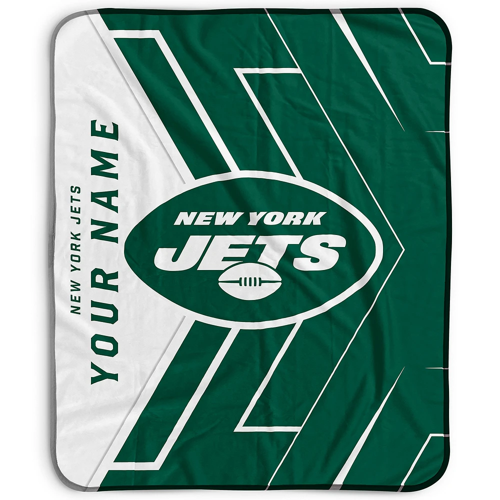 Pegasus New York Jets 50" x 60" Arrow Personalized Fleece Blanket
