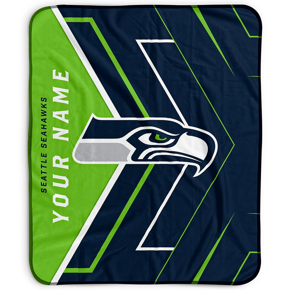 Pegasus Seattle Seahawks 50" x 60" Arrow Personalized Fleece Blanket