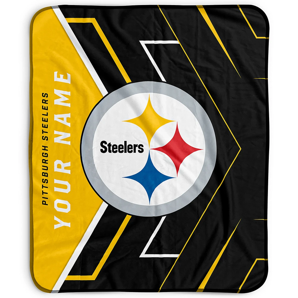 Pegasus Pittsburgh Steelers 50" x 60" Arrow Personalized Fleece Blanket