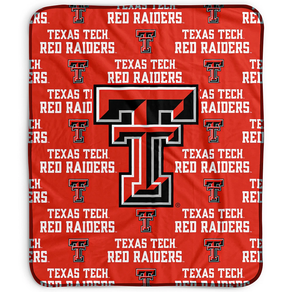 Pegasus Texas Tech Red Raiders 50" x 60" Repeat Wordmark Fleece Blanket