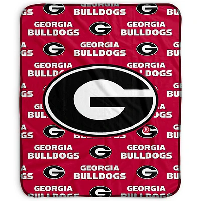 Pegasus Georgia Bulldogs 50" x 60" Repeat Wordmark Fleece Blanket