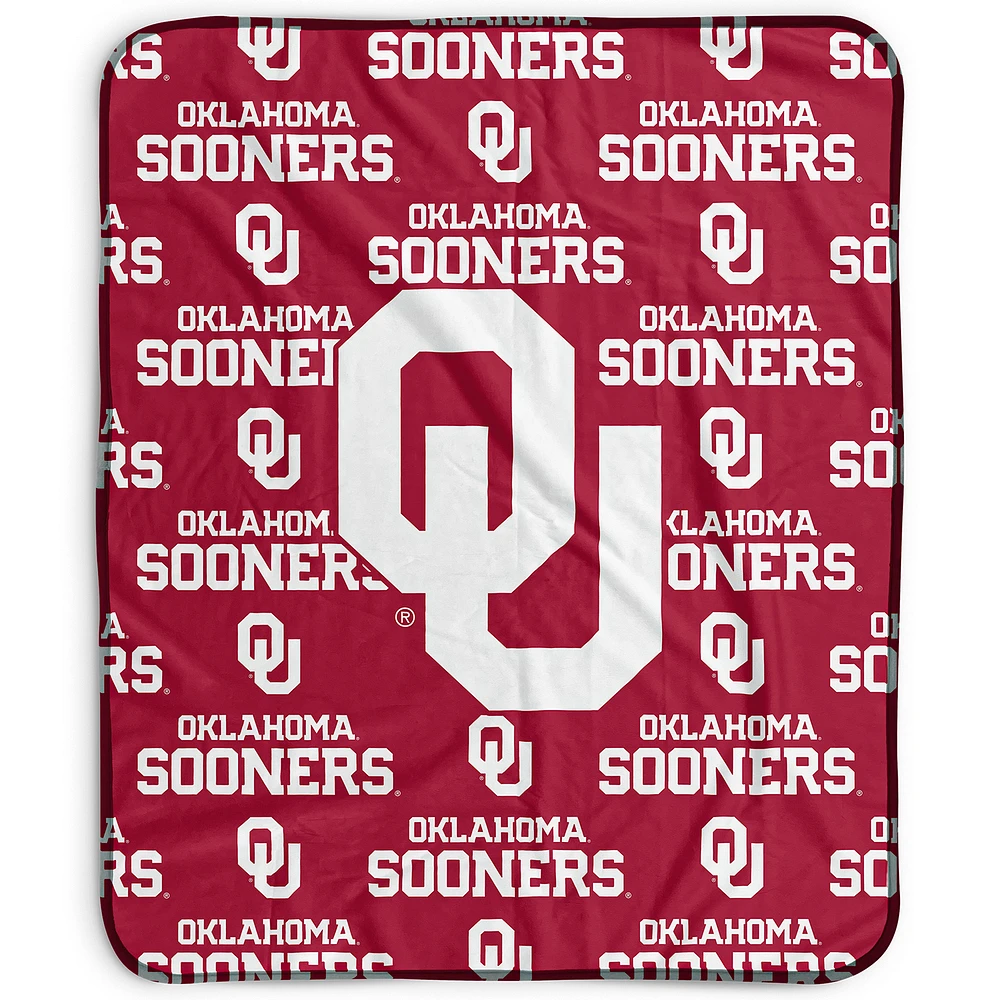 Pegasus Oklahoma Sooners 50" x 60" Repeat Wordmark Fleece Blanket