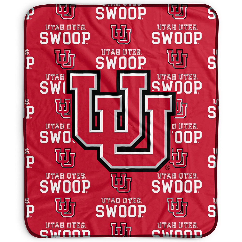 Pegasus Utah Utes 50" x 60" Repeat Wordmark Fleece Blanket
