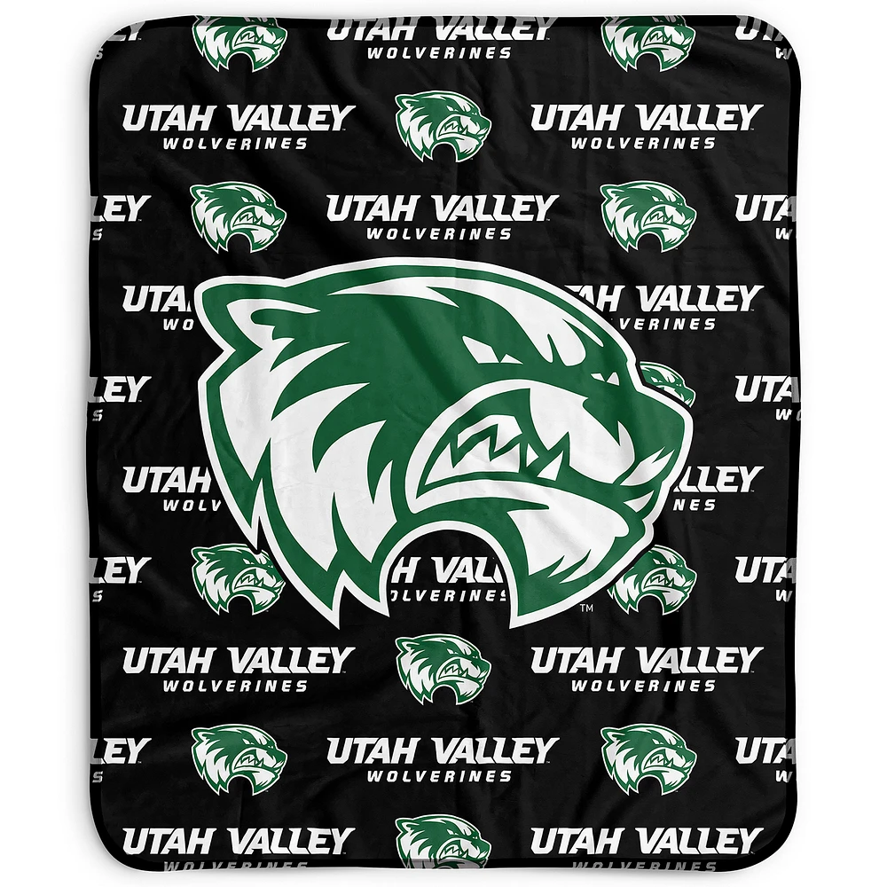 Pegasus Utah Valley Wolverines 50" x 60" Repeat Wordmark Fleece Blanket