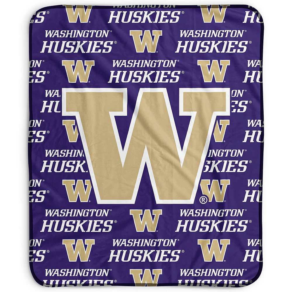 Pegasus Washington Huskies 50" x 60" Repeat Wordmark Fleece Blanket