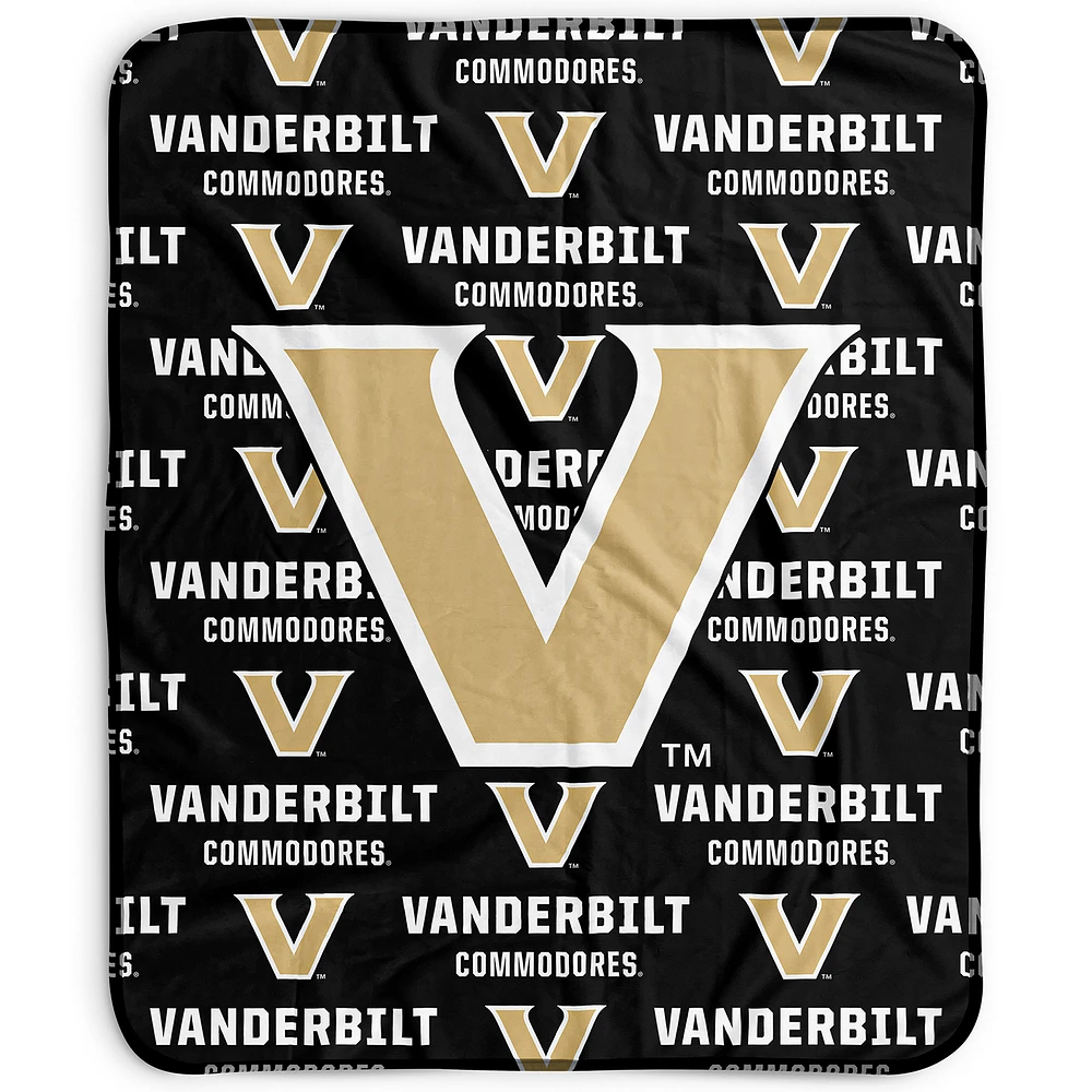 Pegasus Vanderbilt Commodores 50" x 60" Repeat Wordmark Fleece Blanket