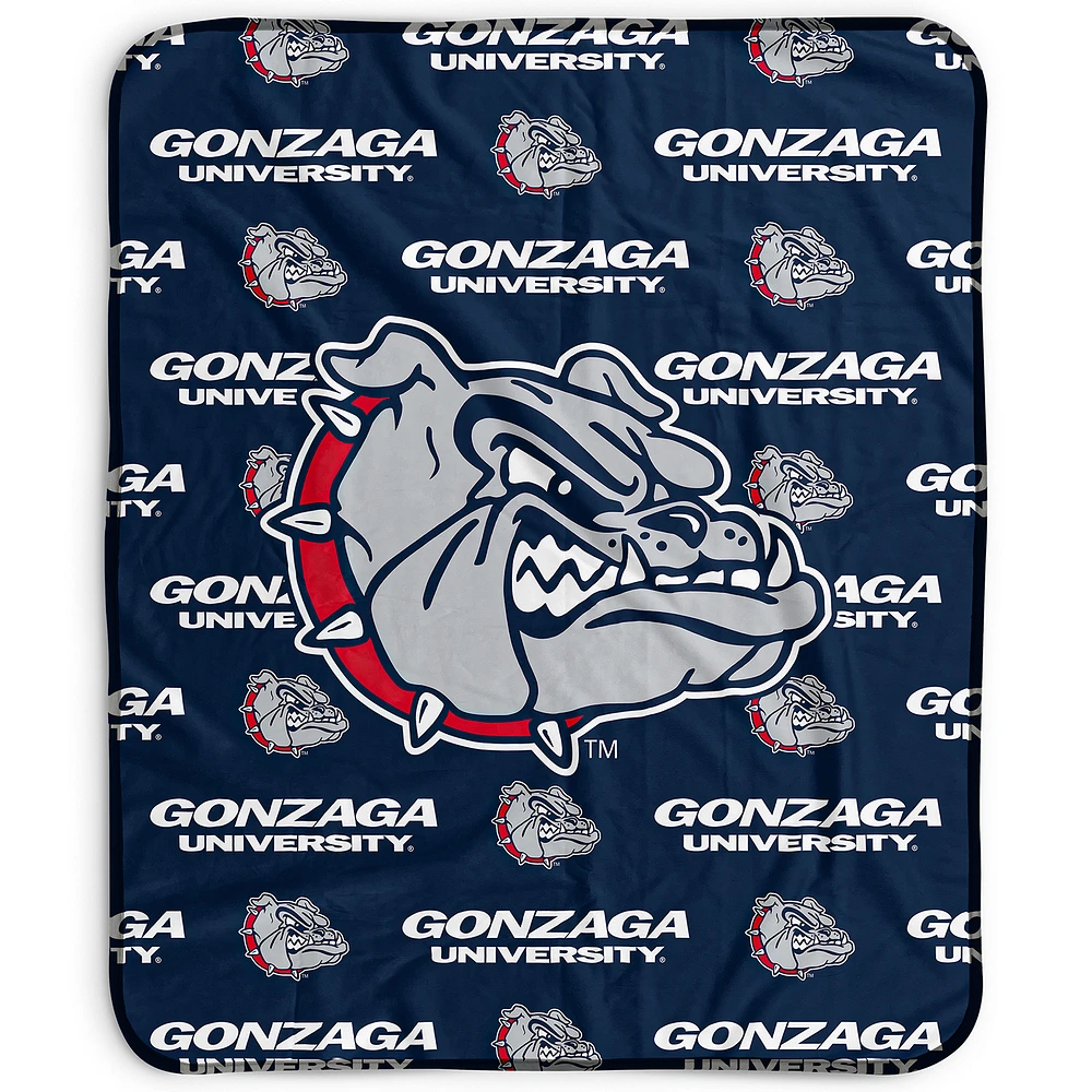 Pegasus Gonzaga Bulldogs 50" x 60" Repeat Wordmark Fleece Blanket