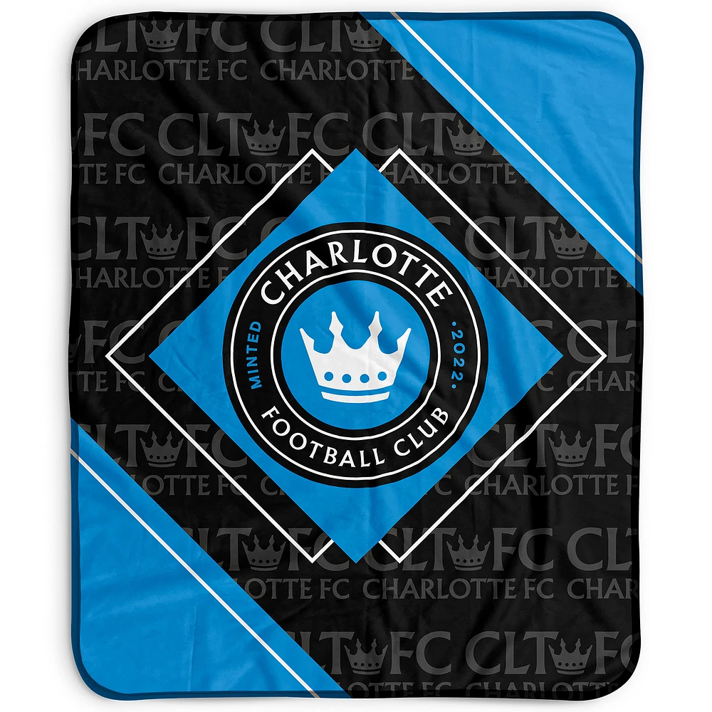 Pegasus Charlotte FC 50" x 60" Diamond Logo Fleece Blanket