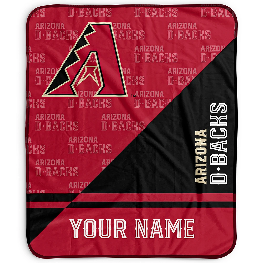Pegasus Arizona Diamondbacks 50" x 60" Split Wordmark Personalized Fleece Blanket