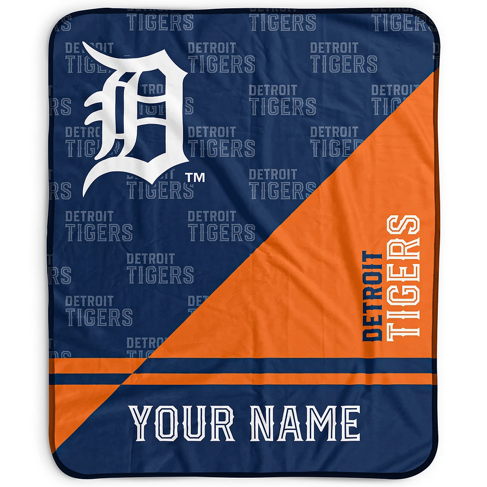 Pegasus Detroit Tigers 50" x 60" Split Wordmark Personalized Fleece Blanket