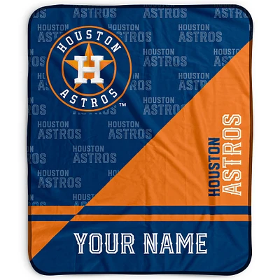 Pegasus Houston Astros 50" x 60" Split Wordmark Personalized Fleece Blanket