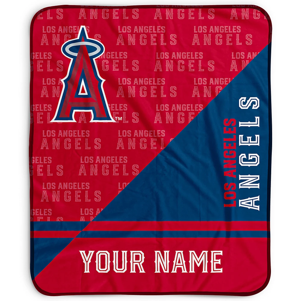 Pegasus Los Angeles Angels 50" x 60" Split Wordmark Personalized Fleece Blanket