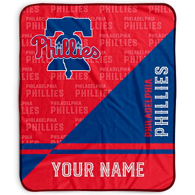 Pegasus Philadelphia Phillies 50" x 60" Split Wordmark Personalized Fleece Blanket