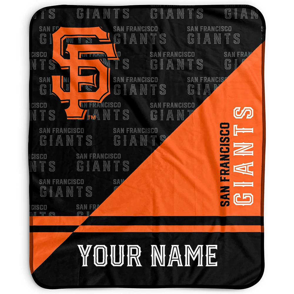 Pegasus San Francisco Giants 50" x 60" Split Wordmark Personalized Fleece Blanket