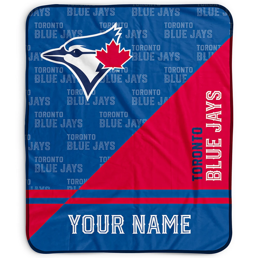 Pegasus Toronto Blue Jays 50" x 60" Split Wordmark Personalized Fleece Blanket