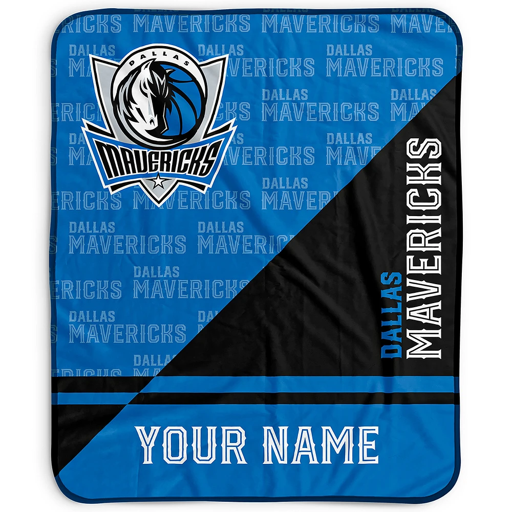 Pegasus Dallas Mavericks 50" x 60" Split Wordmark Personalized Fleece Blanket