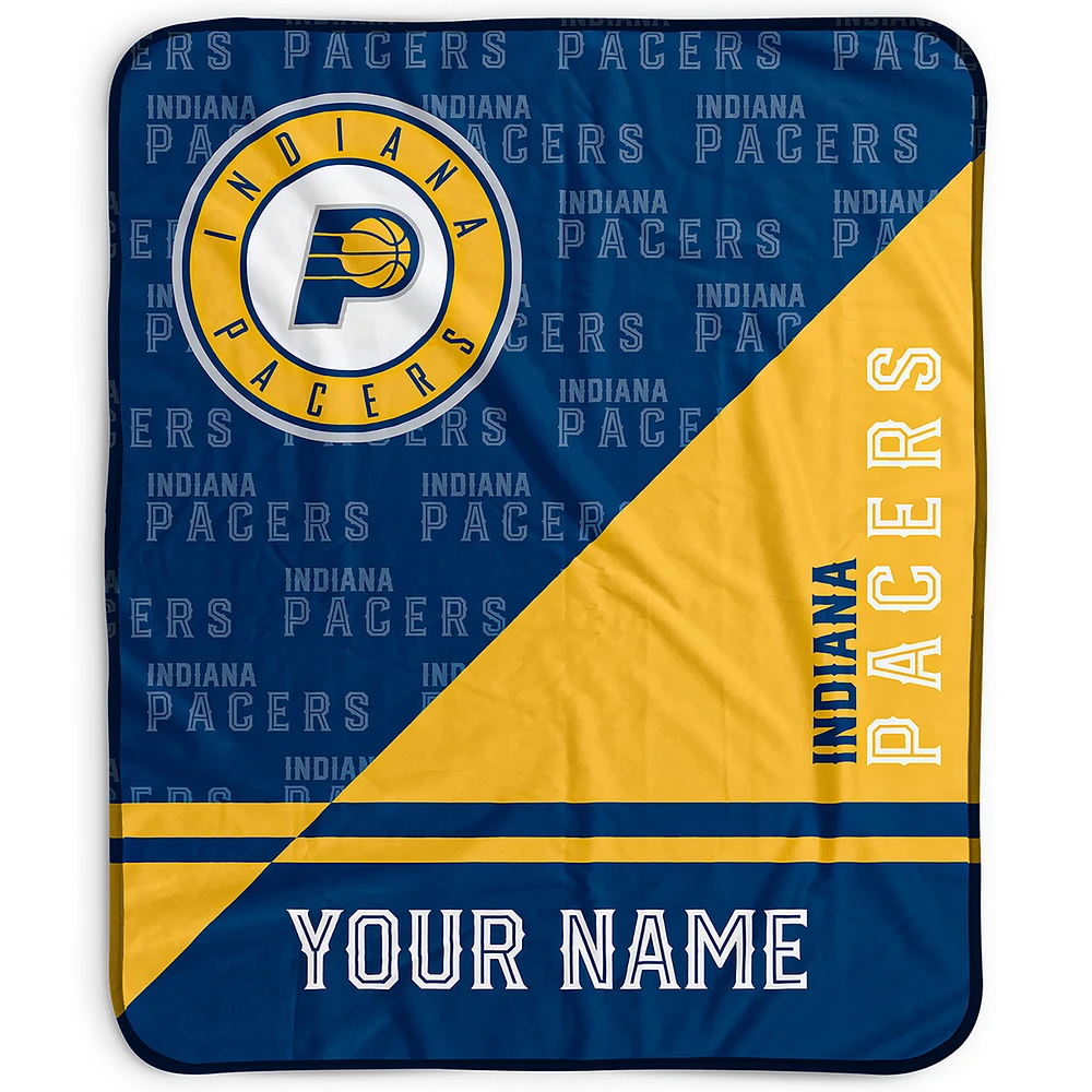 Pegasus Indiana Pacers 50" x 60" Split Wordmark Personalized Fleece Blanket