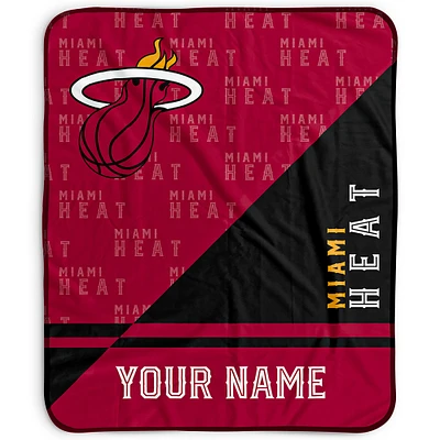Pegasus Miami Heat 50" x 60" Split Wordmark Personalized Fleece Blanket