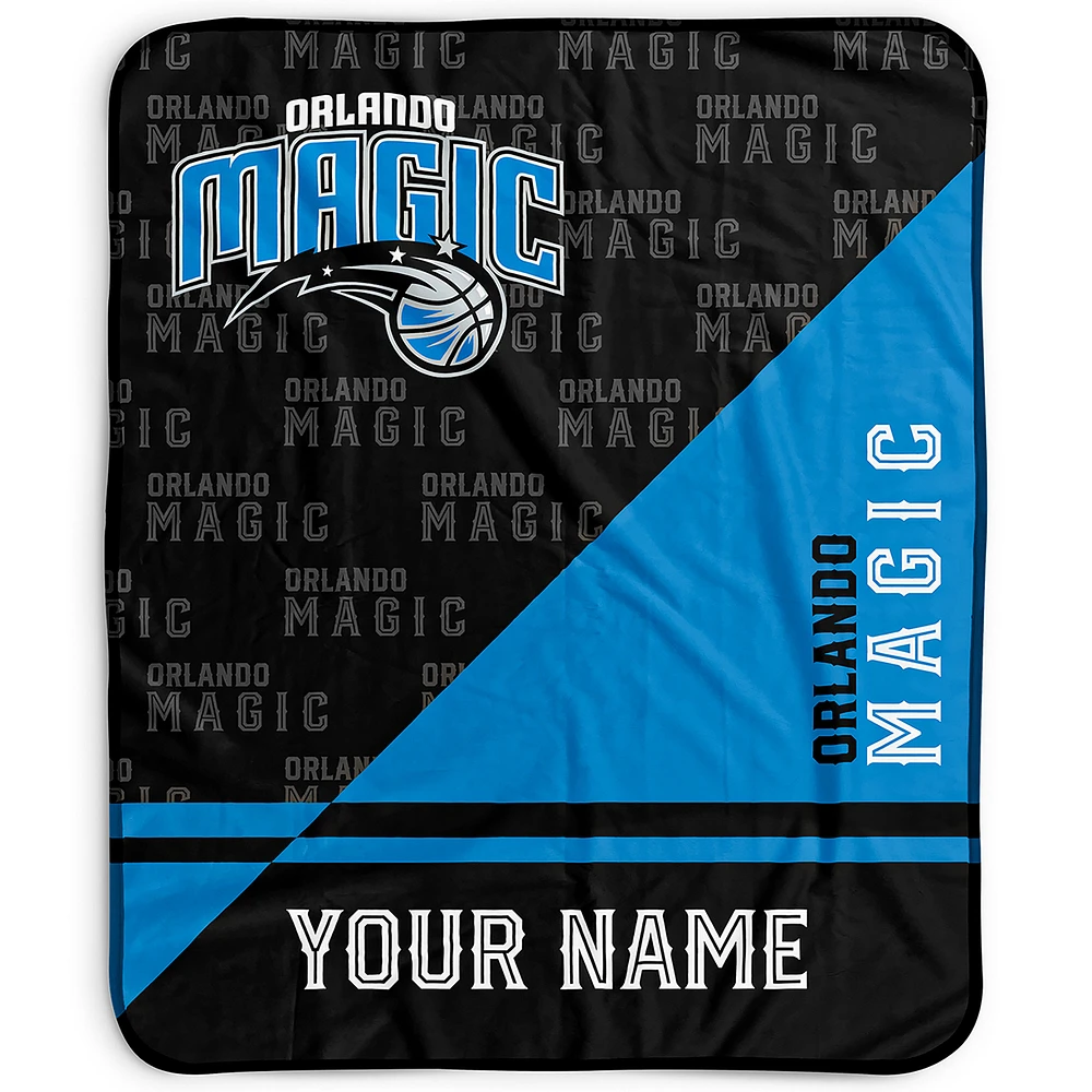 Pegasus Orlando Magic 50" x 60" Split Wordmark Personalized Fleece Blanket