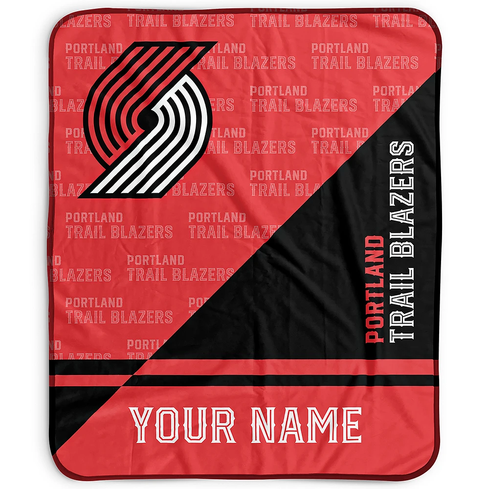 Pegasus Portland Trail Blazers 50" x 60" Split Wordmark Personalized Fleece Blanket